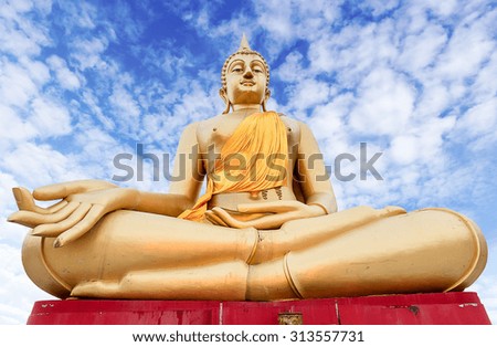 big beautiful buddha statues against the sky,THAILAND