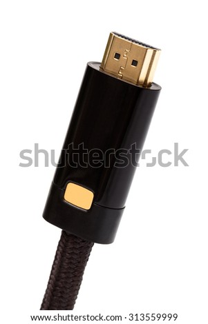 new hdmi cable on a white background