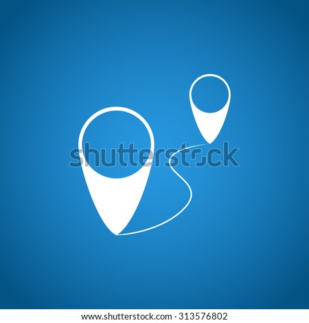 Map pointer flat icon, vector illustration. Flat design style.
