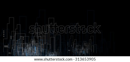 Building and real estate city illustration. Abstract background for business presentation, sale, rent