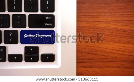 Keyboard With Online Payment Text Written.Concept Photo.