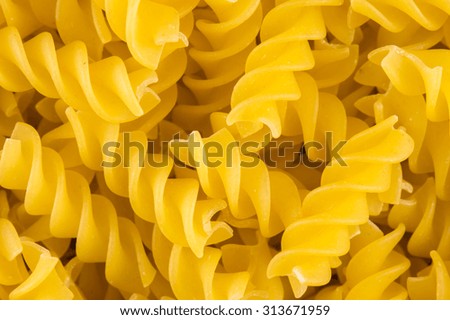 Raw pasta yellow
