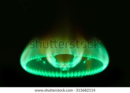 Gas burning abstract background.