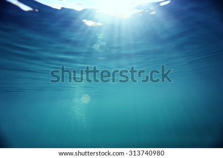 texture underwater depth of the water column