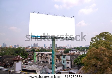 large Blank billboard ready for new advertisement.