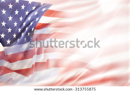 Abstract USA flag. Copy space