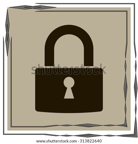A padlock isolated against 