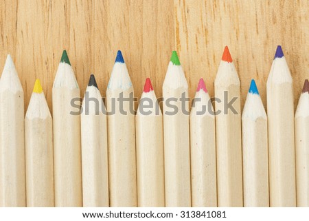 Many colored pencils
