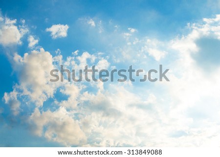Sky clouds,sky with clouds and sun Royalty-Free Stock Photo #313849088