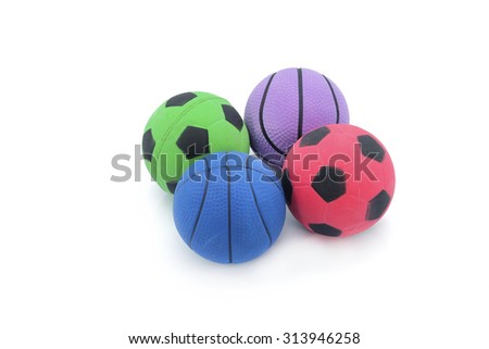 Colorful balls isolated in white