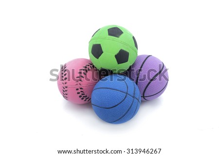 Colorful balls isolated in white