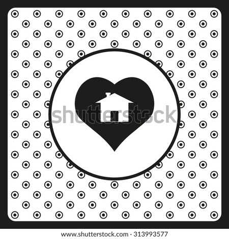 House with Heart Icon. icon. vector design