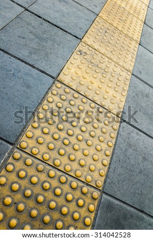 Tactile paving for blind handicap 