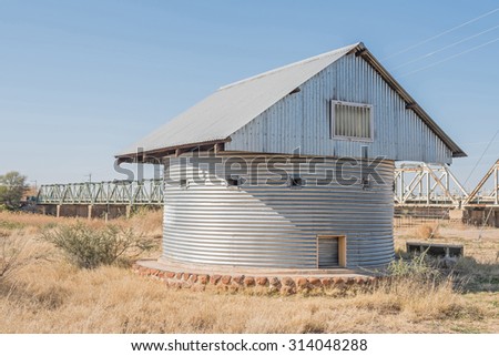 Historic blockhouse used by the British troops to guard the railway bridge across the Rietrivier during the Anglo Boer War 1899-1902 Royalty-Free Stock Photo #314048288