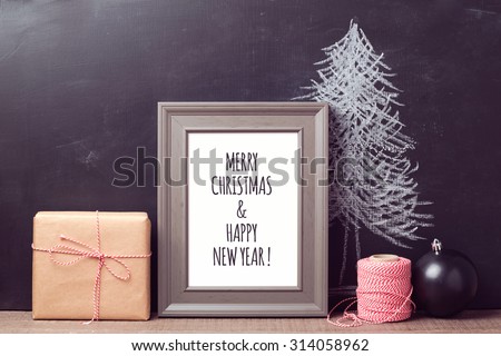 Poster mock up template for Christmas holiday