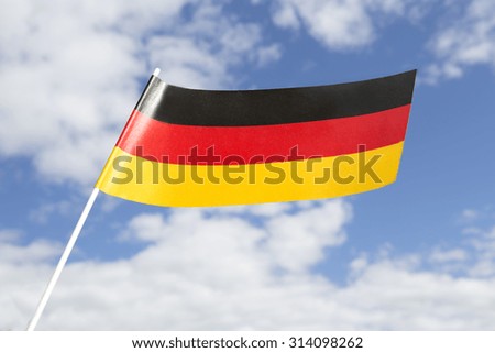 Germany flag in front of a blue sky