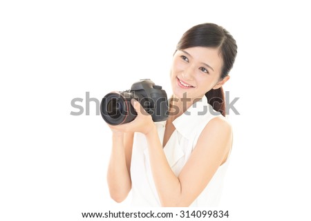 Young woman taking picture 