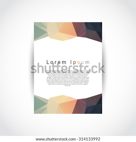Abstract shapes Flyer Template. Vector design concept. Abstract  background for design. EPS10.