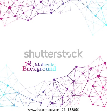 Molecule and communication with connected dots and lines. Graphic background for your design and text. Vector Illustration Royalty-Free Stock Photo #314138855