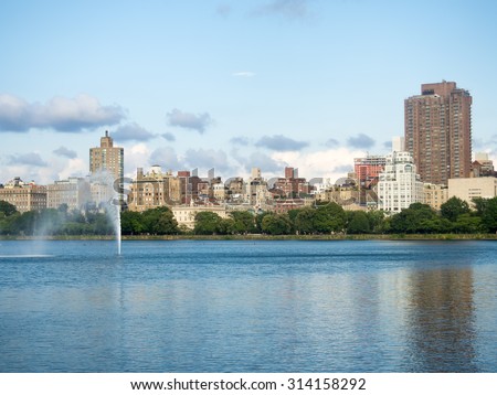The Jacqueline Kennedy Onassis reservoir at Central Park in New York