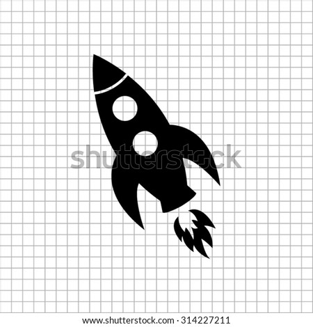  Rocket   - vector icon