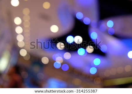 Blur image of blue light