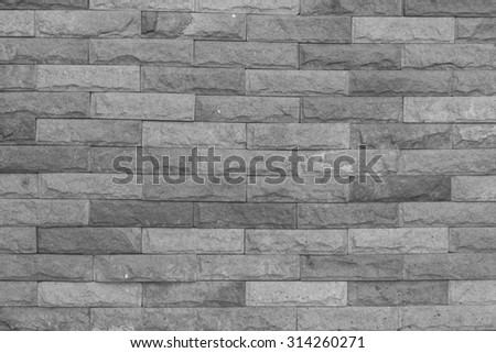 Plain stone wall for background.Black and White