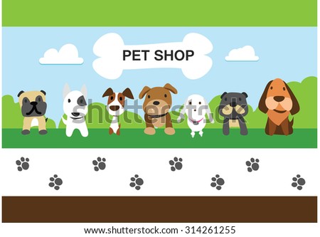 dogs banner vector