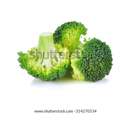 Broccoli vegetable isolated on white background Royalty-Free Stock Photo #314270534