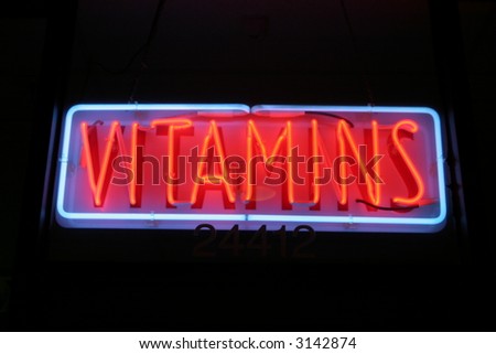 Neon Sign series  vitamins