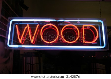 Neon Sign series  wood
