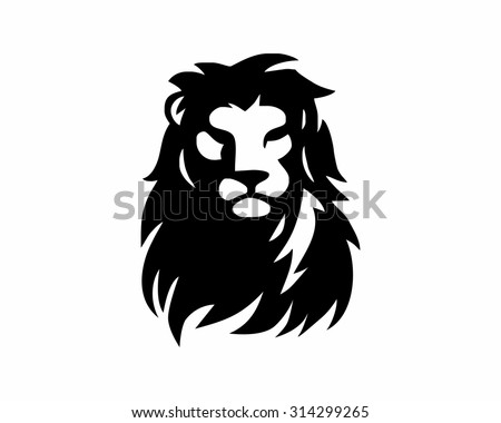 black leo lion beast head cartoon character