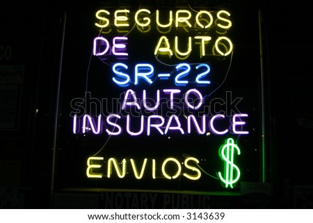 "neon sign series" "serguros, de auto, sr-22, auto insurance, envios, $"