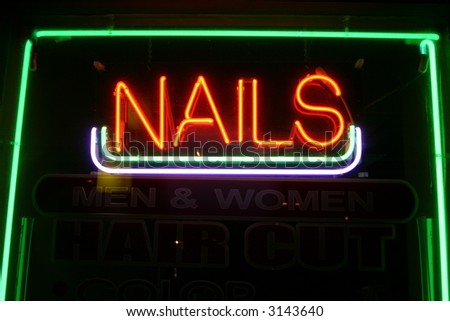 "neon sign series" nails