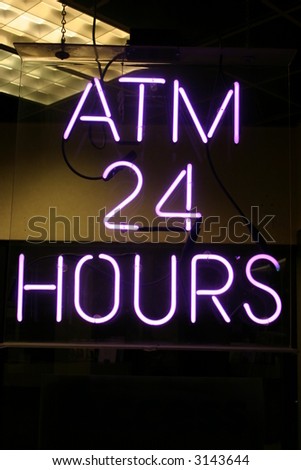 "neon sign series" "atm 24 hours"