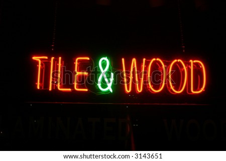 "neon sign series" "tile & wood"