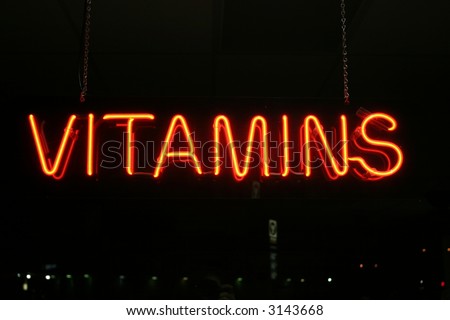 "neon sign series" vitamins