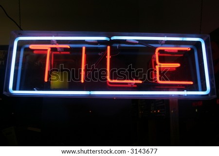"neon sign series" tile
