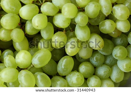 Green grapes background