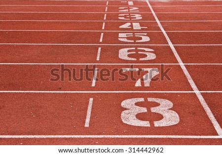Running track in the stadium