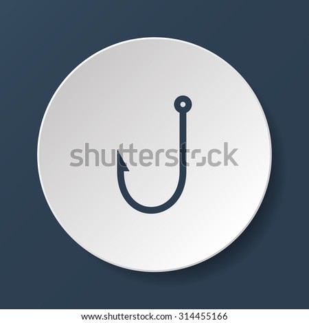 Hook icon. Flat design style eps 10