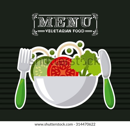 vegetarian menu design, vector illustration eps10 graphic 