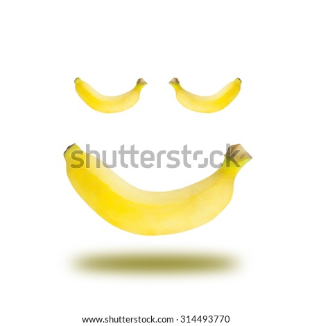 Banana emotional symbol peacefully