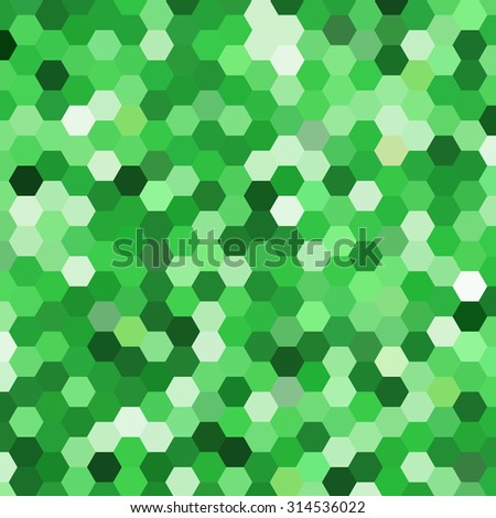abstract background consisting of green, white hexagons, vector illustration