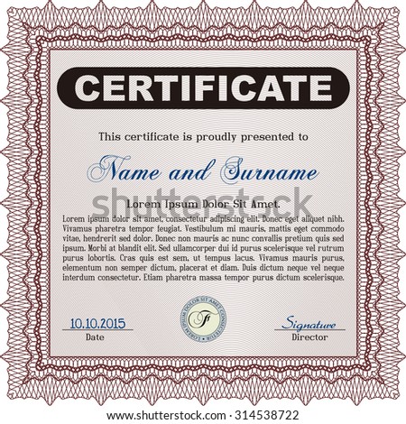 Certificate or diploma template. Beauty design. Customizable, Easy to edit and change colors.Printer friendly. 