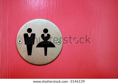 Male and Female Bathroom insignia