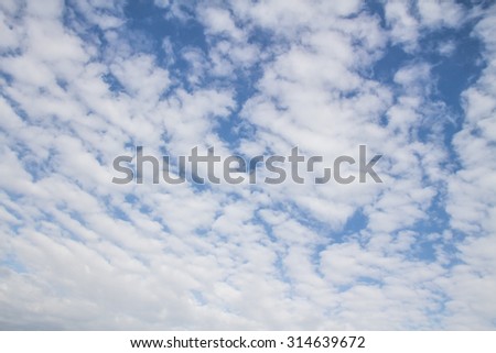 cirrus clouds in the blue sky background