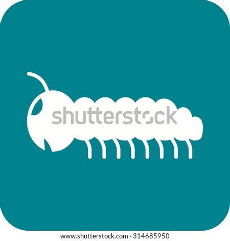 Caterpillar, larva, moths icon vector image. Can also be used for Animals and Insects. Suitable for mobile apps, web apps and print media.