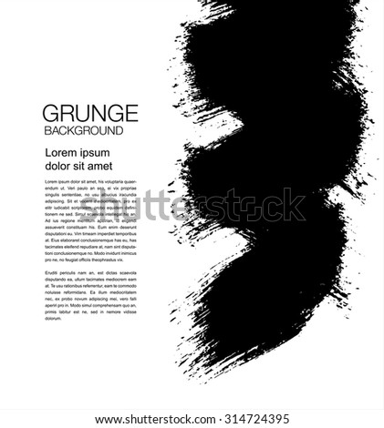 Grunge black background, vector