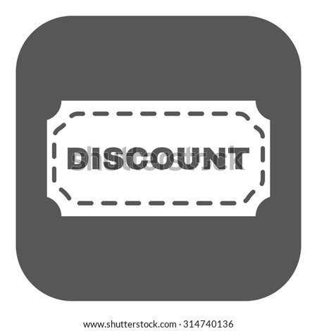 The discount icon. Coupon and gift, offer symbol. Flat Vector illustration. Button